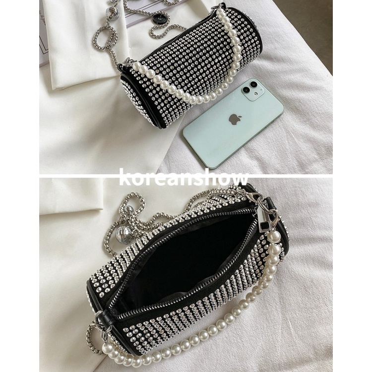 Thời Trang Giá Rẻ Túi Da Đeo Chéo Hộp Vuông Dây Xích Túi Xách Nữ Đẹp Hàn Quốc