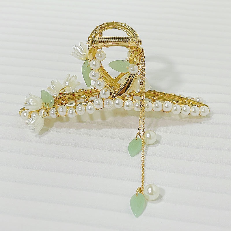 Kẹp Tóc Đính Ngọc Trai Xinh Xắn Chất Lượng Cao Cho Nữ