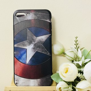 Ôp lưng Iphone dẻo Captain America in nổi