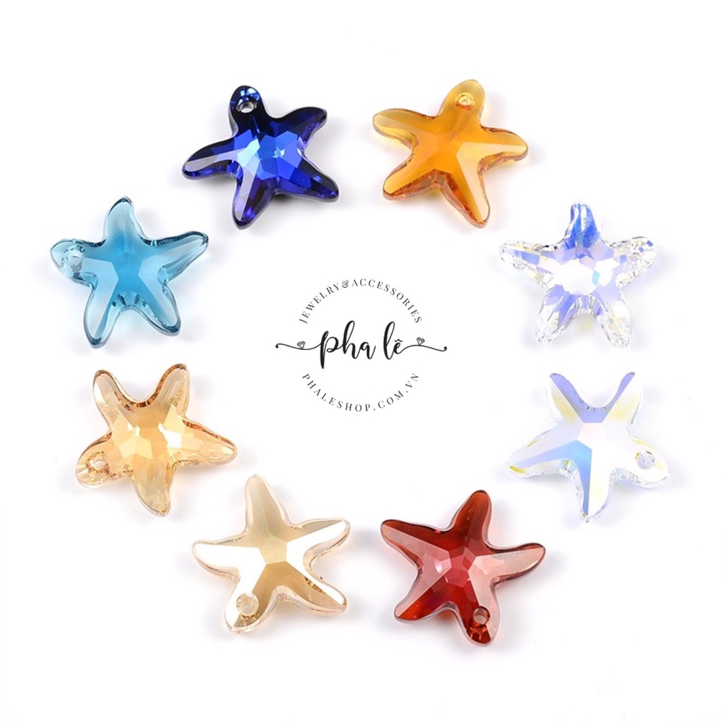Mặt Dây Chuyền Pha Lê Hình Sao Biển S16mm