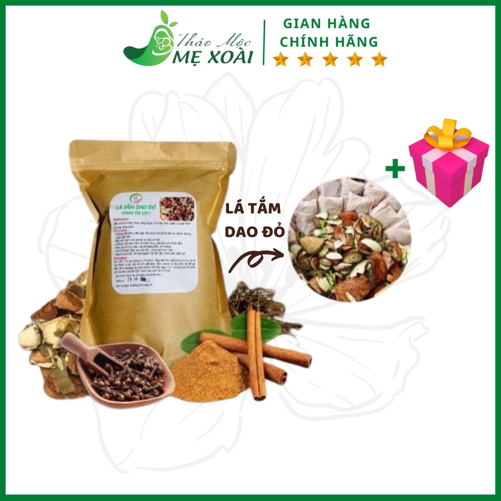 Lá tắm người dao đỏ MẸ XOÀI nặng 1KG làm từ 12 loại cây quý tốt cho phụ nữ sau sinh giúp giảm mệt mỏi căng thẳng,..MX13