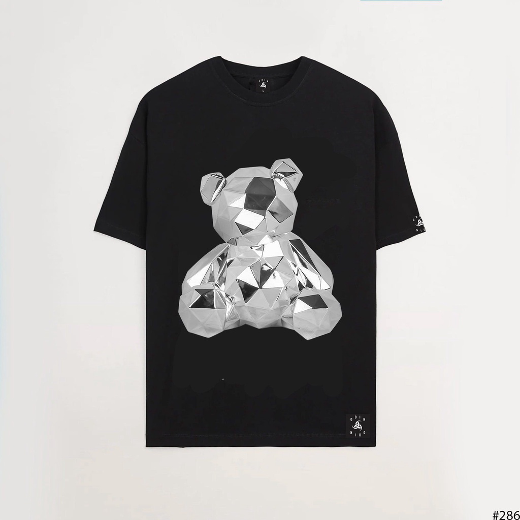 Áo thun oversize Diamond Teddy , áo phông cotton nam nữ unisex, ODIN CLOTHING