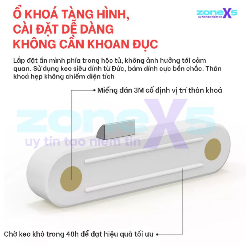 Ổ khoá tủ thông minh Xiaomi Yeelock V2 - Mở khóa bằng ứng dụng