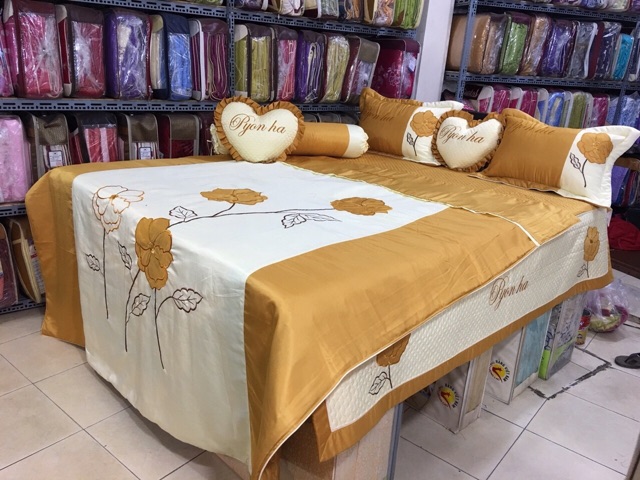 Bộ chăn ga cotton satin hàn quốc!!