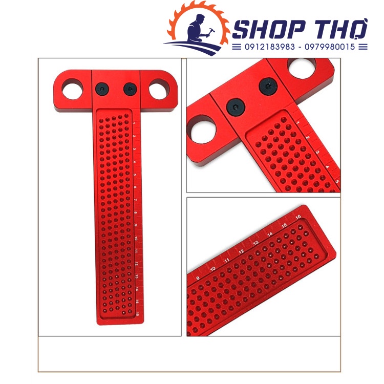 Thước kỹ thuật chữ T- 160 và T- 260 nhôm Anode màu đỏ