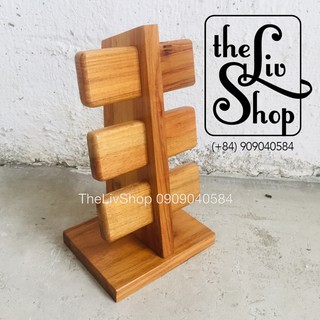 Kệ trưng bày đồng hồ gỗ