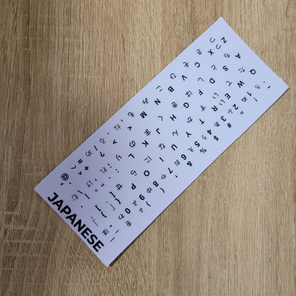 Sticker Dán Bàn Phím NHẬT ANH - Miếng Dán Song Ngữ - Bề Mặt Nhám - Chất Liệu Cao - Hàng Tự Sản Xuất