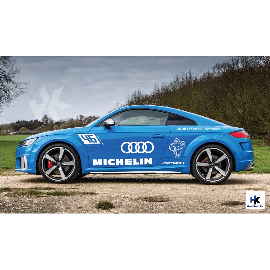 Tem xe Audi TT phong cách thể thao-decal Audi TT-Tem xe ô tô giá rẻ