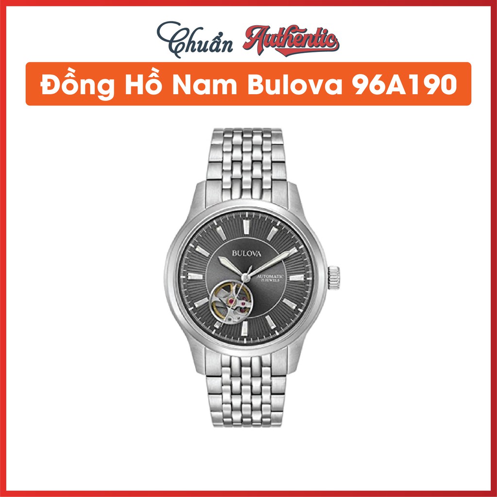 Đồng Hồ Nam Bulova 96A190 Máy Automatic Case 40mm