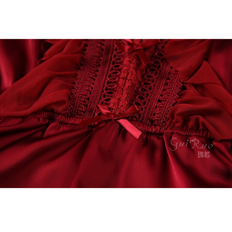 Váy ngủ/ Đầm ngủ cổ V viền ren cao cấp 1480