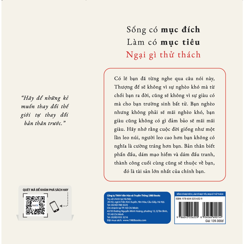 Sách - Sống Có Mục Đích - Làm Có Mục Tiêu - Ngại Gì Thử Thách
