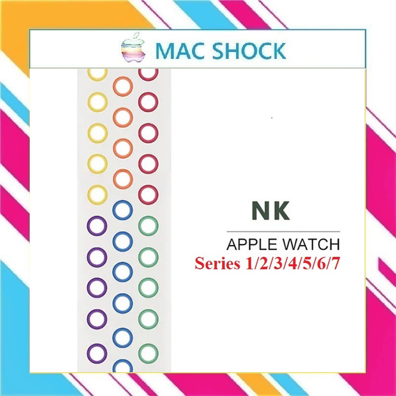 Dây đeo Apple Watch Nike Sport Rainbow cao cấp ôm tay, sang trọng cho Series 7/6/5/4/3/2/1