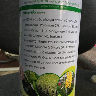 Dung Dịch Thủy Canh Bio Life 1 Lít, phân thủy canh BioLife