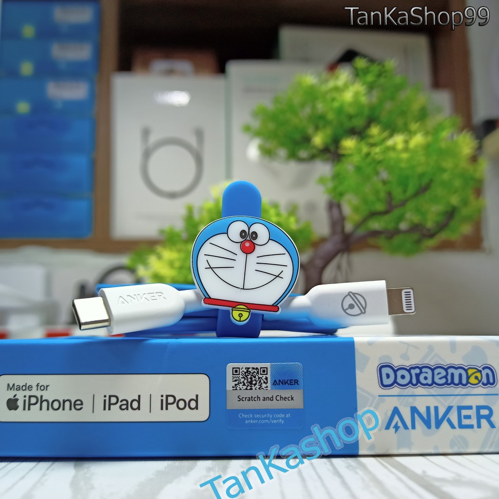  Cáp Sạc ANKER x Doraemon PowerLine II Usb-C to Lightning 0.9m - A8632