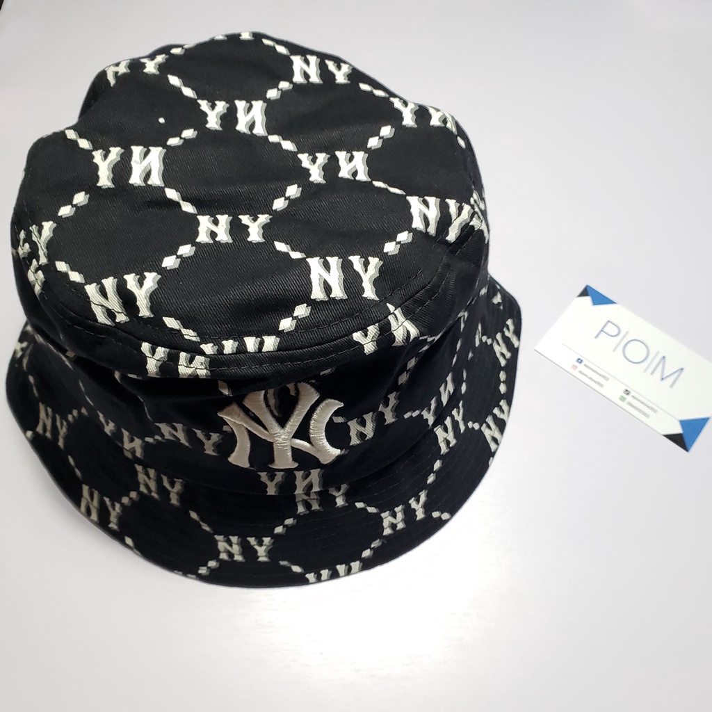 Mũ Bucket NY mũ M.L.B Monogram Bucket Hat Black nón Bucket NY - Pom Store