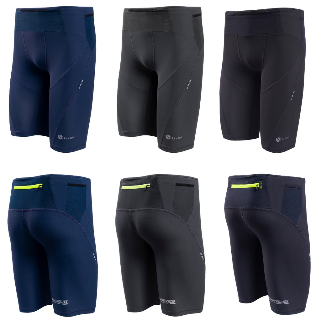Quần Đùi Nam Chạy Bộ Running Bó Cơ Giúp Chạy Tốc Độ Nhanh Hơn, Cao Cấp Chính Hãng Livan Sport