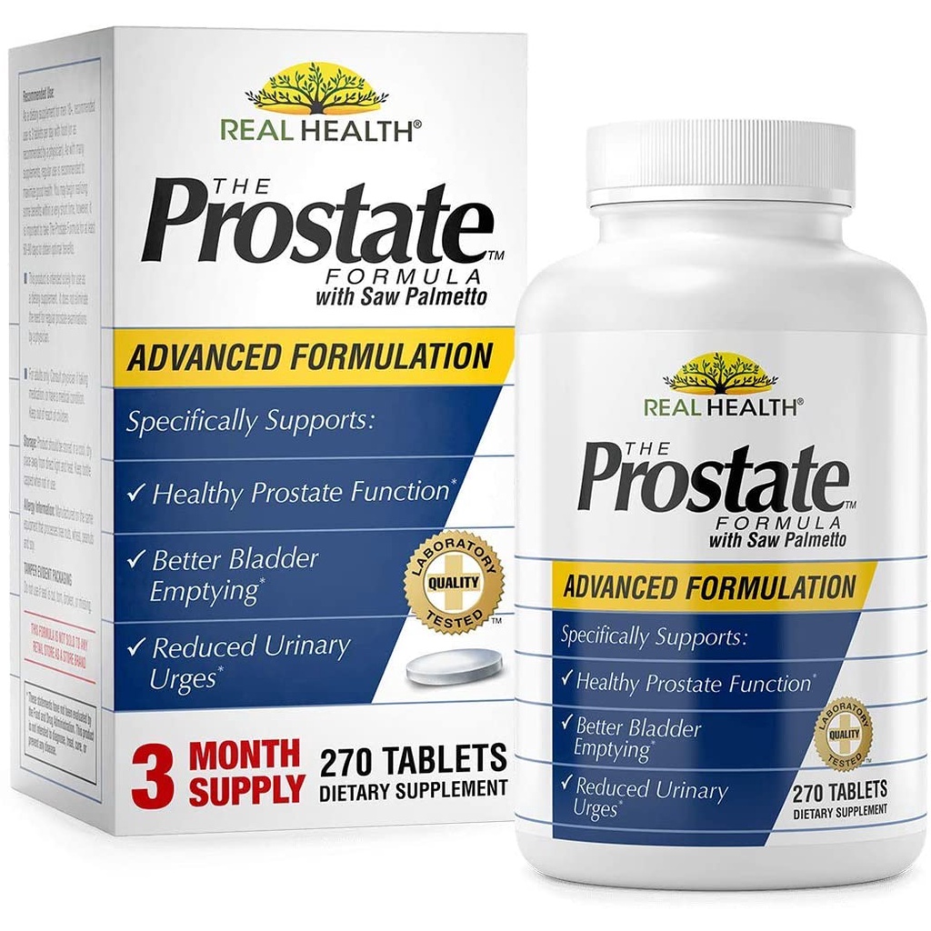 [DATE 9/2023] Real Health The Prostate Formula with Saw Palmetto Tablets 270 VIÊN