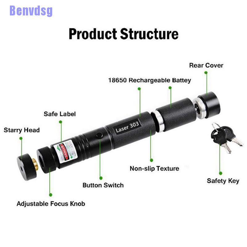 Bút laser màu xanh lá bước sóng 532nm 5000m có thể điều chỉnh 303 thích hợp cho săn bắn