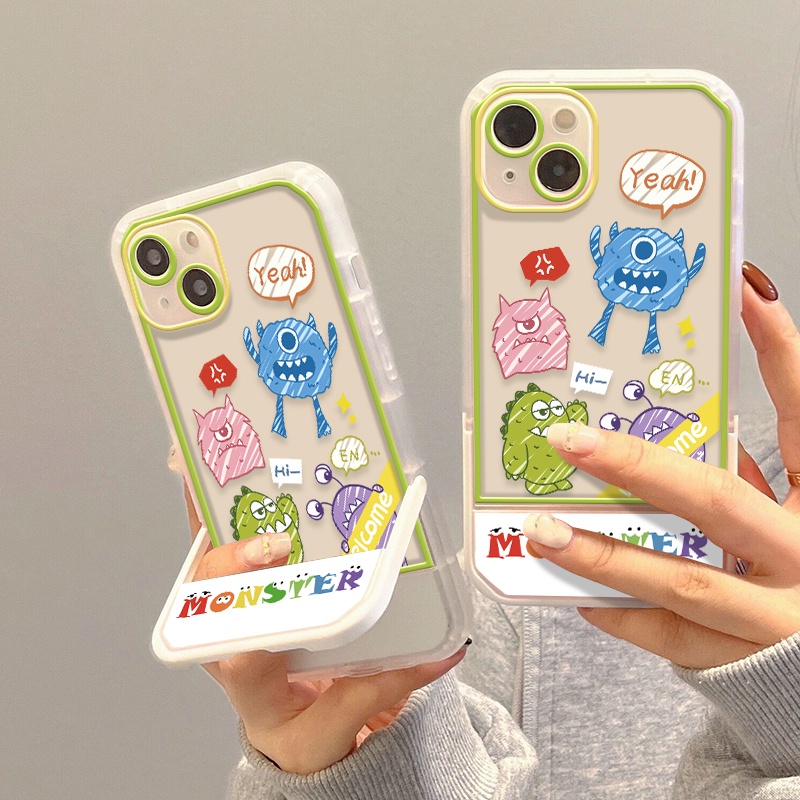 Ốp Điện Thoại Silicone Mềm Chống Sốc In Hình Quái Vật Cho IPhone 13 12 11 Pro Max SE 2020 X XR XS 8 7 6S 6 Plus