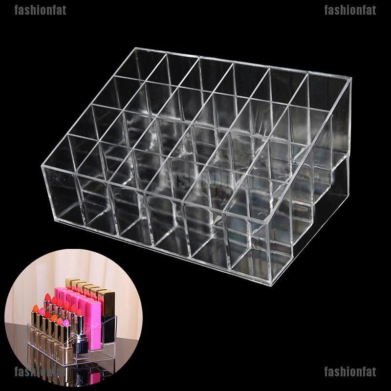 Kệ Nhựa Acrylic Trong Suốt 24 Ngăn Đựng Mỹ Phẩm Tiện Dụng
