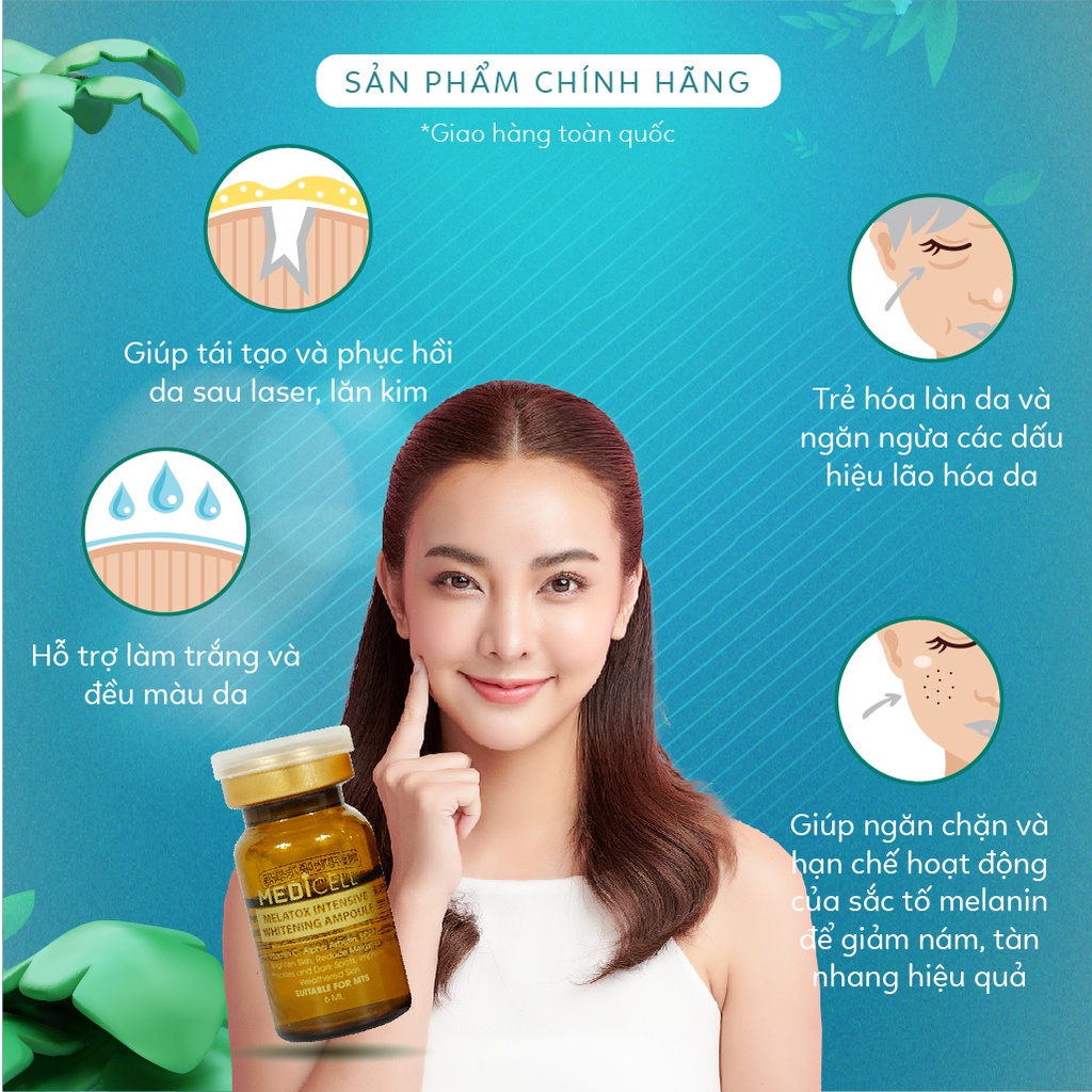 Tế Bào Gốc Nám Medicell Melatox, Kem Nám Tàn Nhang, Tái Tạo Da - Lọ 6ml