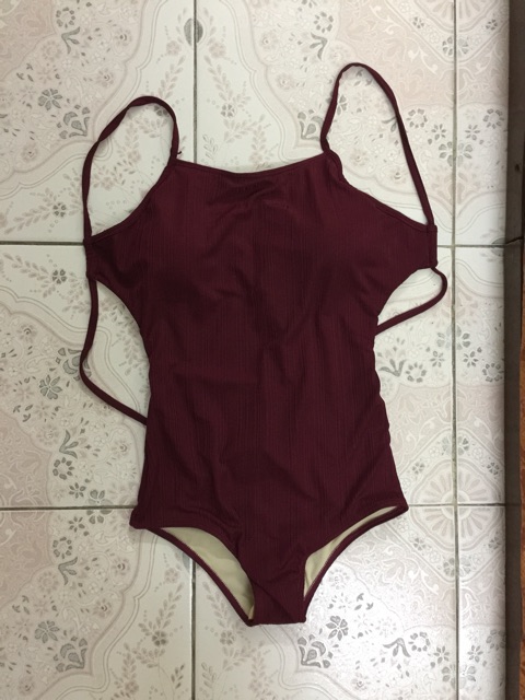 (Sẵn Nâu S) Hàng order CÓ ẢNH THẬT - Bikini liền 1 mảnh hở lưng đơn giản sexy quyến rũ | BigBuy360 - bigbuy360.vn