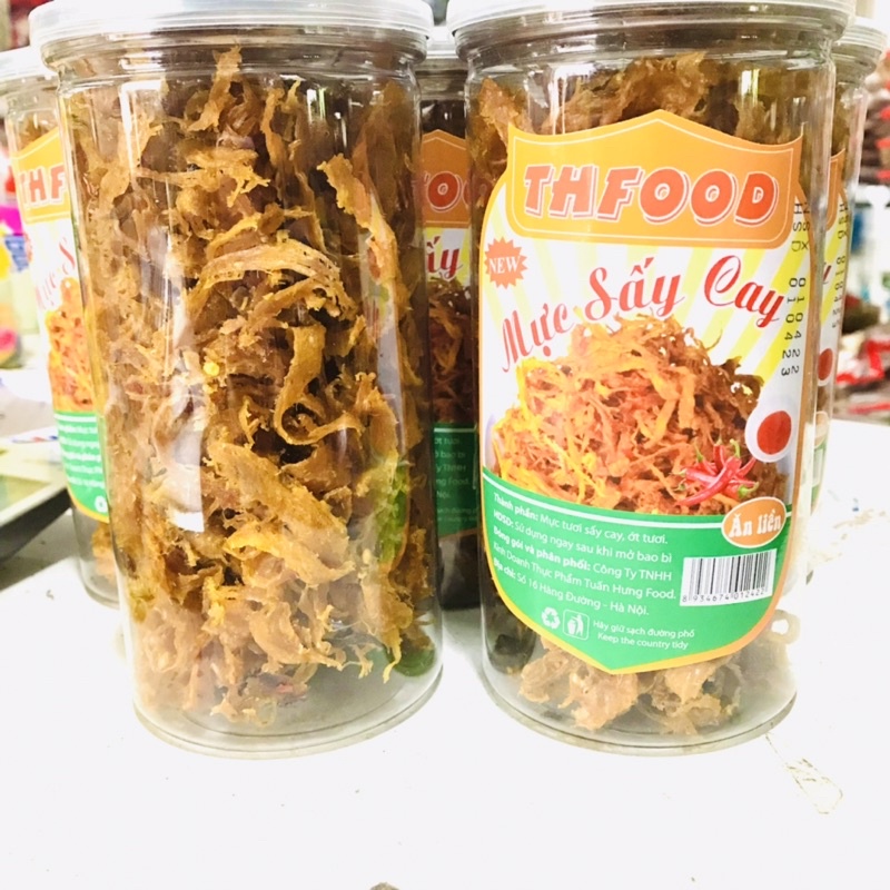 200g Mực Xé Tẩm Vị cay ngon, Mực Xé Sợi Tẩm Gia Vị Thơm Ngon Đậm Vị