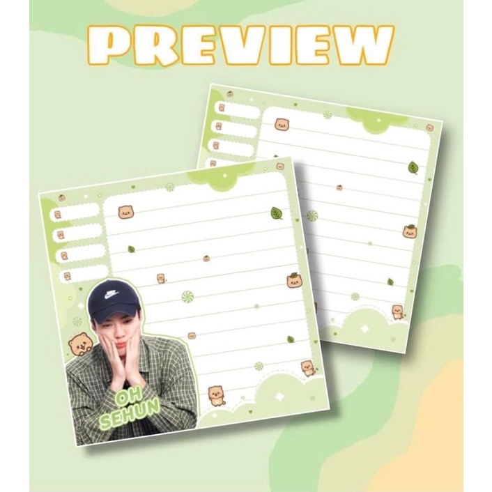 Giấy Note EXO- Giấy ghi chú in hình EXO