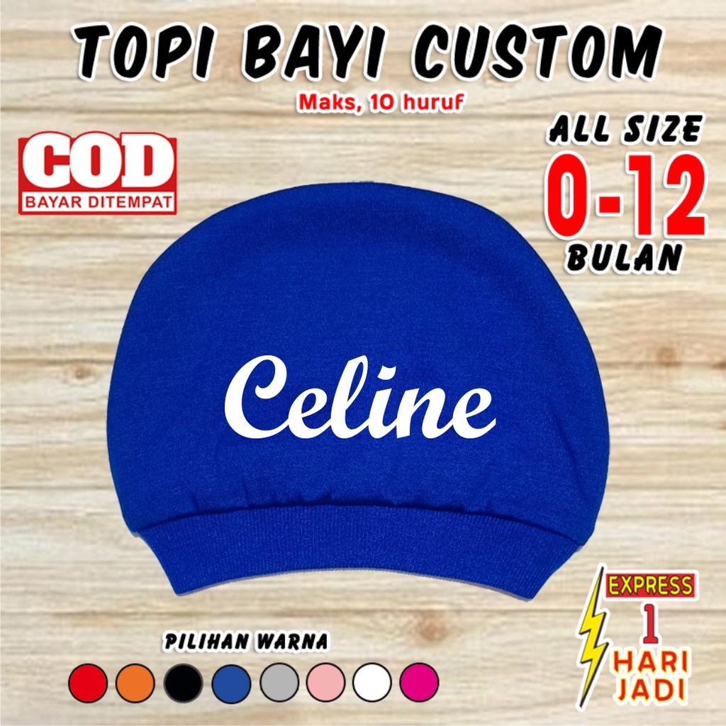 Mũ Hình Tròn In Tên Nhân Vật Tùy Chỉnh Dành Cho Trẻ Sơ Sinh 0-6 Tháng