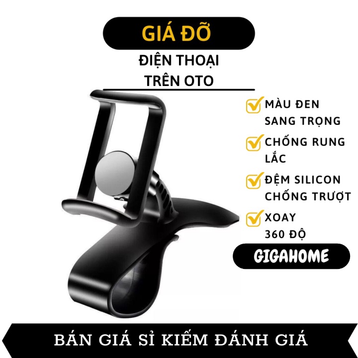 Giá Đỡ Điện Thoại GIGAHOME Giá Đỡ Điện Thoại Trên Ô Tô Có Đế Kẹp Silicon, Xoay 360 Độ 6260