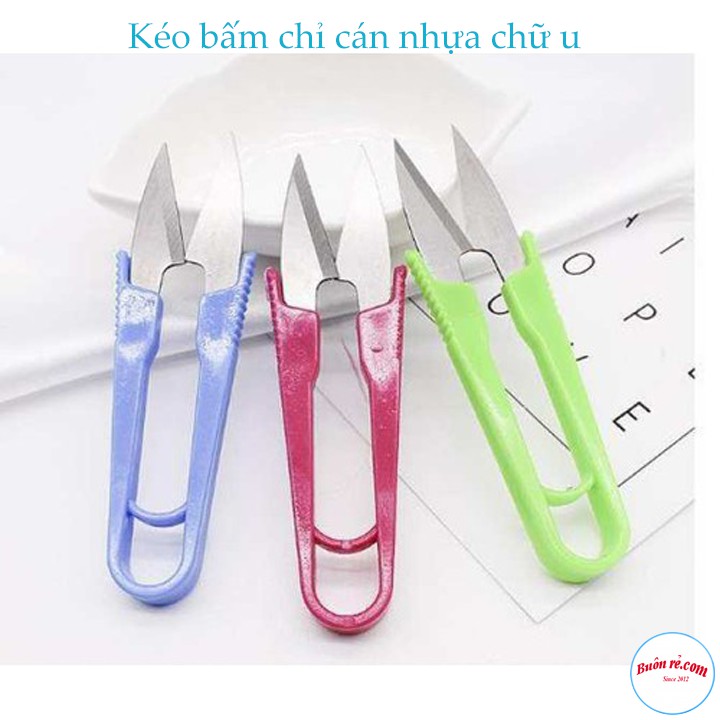 Kéo Bấm Chỉ- Kéo Cắt Chỉ Cán Nhựa Chữ U Cách Nhiệt Tốt - 00120