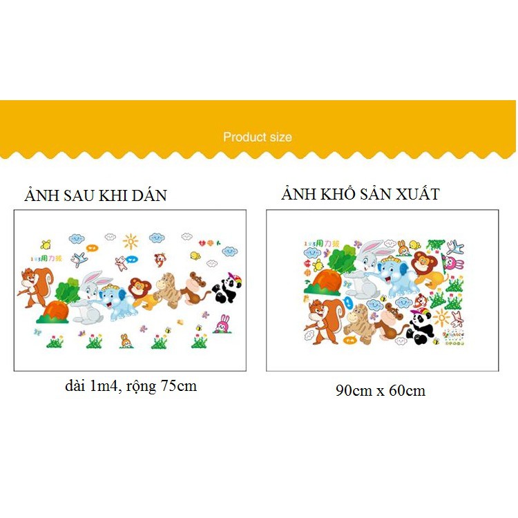 Decal dán tường Ngày hội rừng xanh | BigBuy360 - bigbuy360.vn