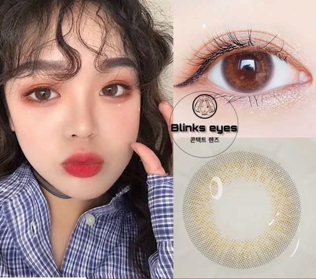 [ new ] Mina gray lens ( 0-8 độ ) - kính áp tròng cao cấp Hàn quốc