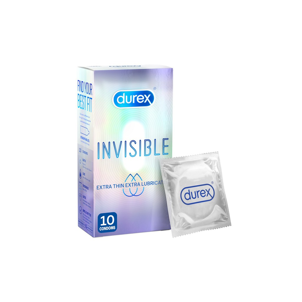 Bao cao su Durex Invisible Extra Thin Extra Sensitive 10 bao