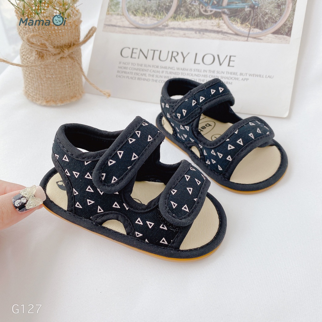 G127 Giày tập đi cho bé giày sandal  họa tiết đế cao su mềm chống trượt  cho bé tập đi của Mama Ơi -Thời trang cho bé