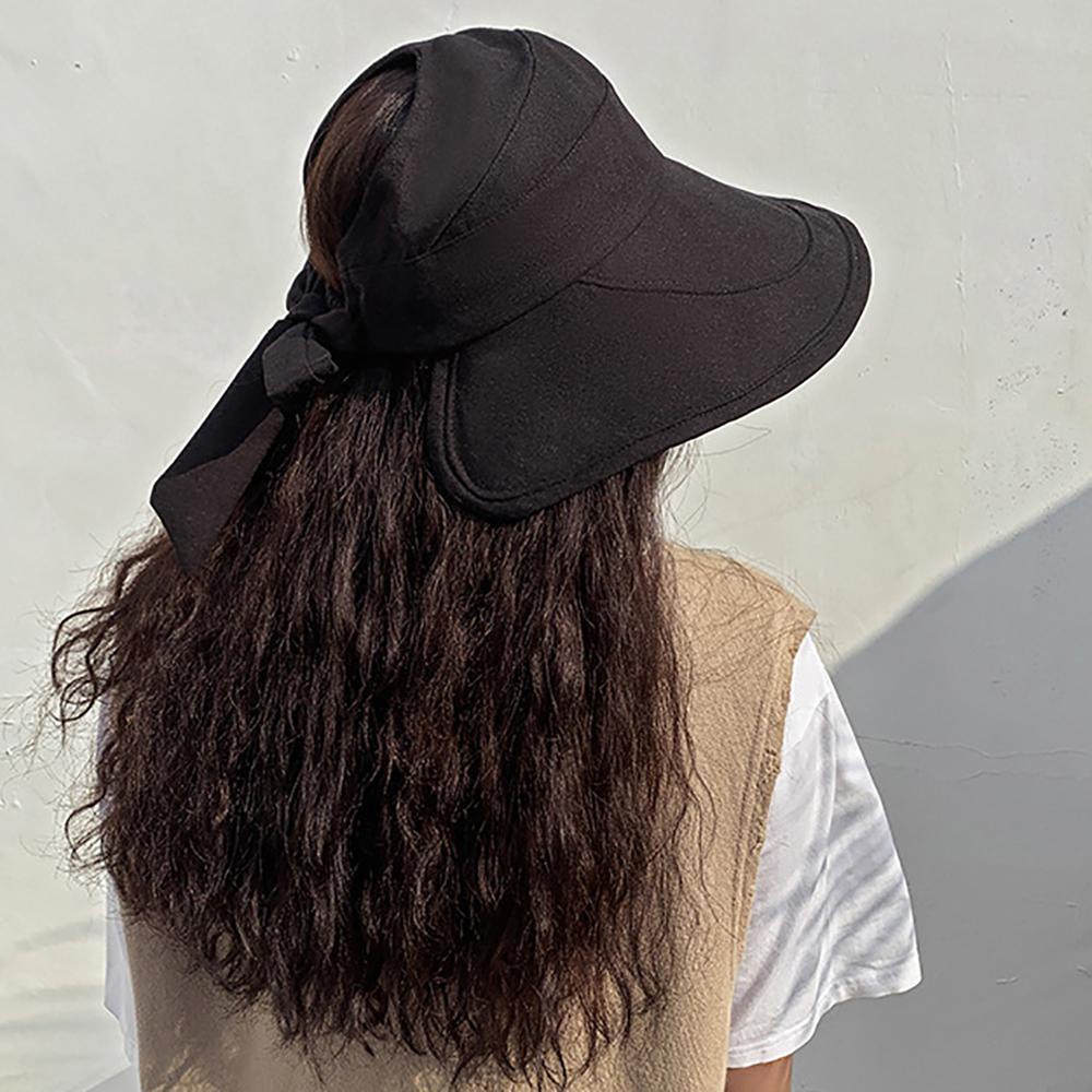 IVORY Mũ Bucket Chống Nắng Thắt Nơ Gấp Gọn Thời Trang Đi Biển Cho Nữ