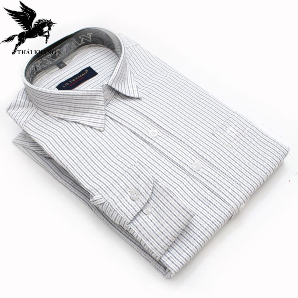 Áo sơ mi dài tay nam trung niên kẻ sọc vải Cotton cao cấp mềm mại bền màu không nhăn không xù lông | BigBuy360 - bigbuy360.vn