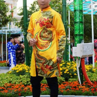 Áo dài cách tân nam.chat vai phi mo