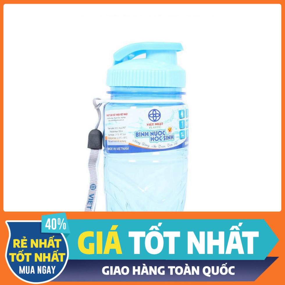 Bình nước học sinh Việt Nhật Plastic 550ml-0088