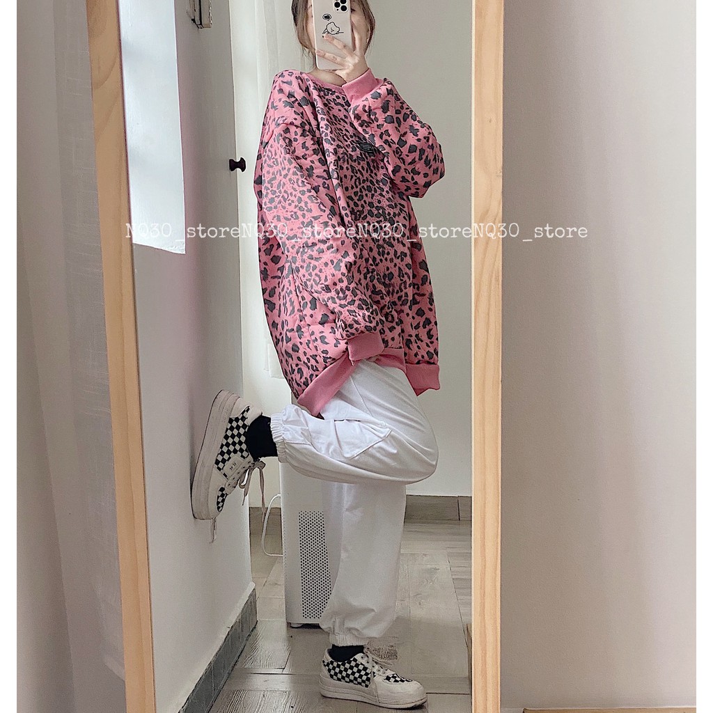 Áo Sweater NQ30 Nỉ Bông Hoạ Tiết Da Báo Nam Nữ Unisex | BigBuy360 - bigbuy360.vn