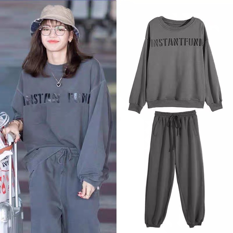 Bộ đồ thể thao dài tay phong cách Lisa Blackpink