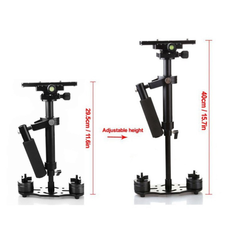 TẶNG QUÀ  Tay cầm chống rung cơ gimbal cơ S40 chống rung -Stabilizer Steadicam cho camera hành trình, hành động, điện th