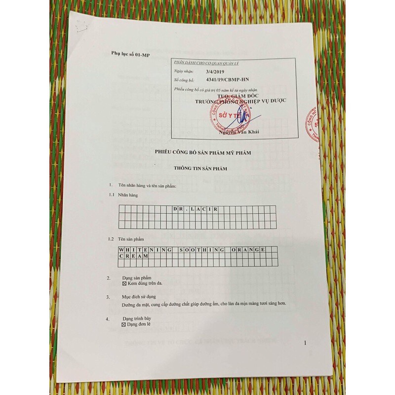 Mini Kem Dưỡng Trắng Da Ban Đêm Drlacir,Hộp 5gram,Giúp Dưỡng Trắng Da,Ngăn Ngừa Lão Hóa