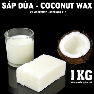Sáp Dừa Tự Nhiên 1kg - Nguyên Liệu Làm Nến Thơm Handmade