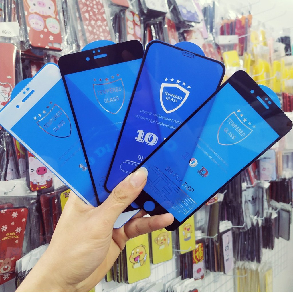 [XẢ KHO 3 NGÀY] [FULL MÀN] Kính Cường Lực IPhone 10D FULL MÀN Cho Các Dòng Ip6/6s/6sPlus/7/8/7Plus/8Plus/X/XR/Xs Max ]