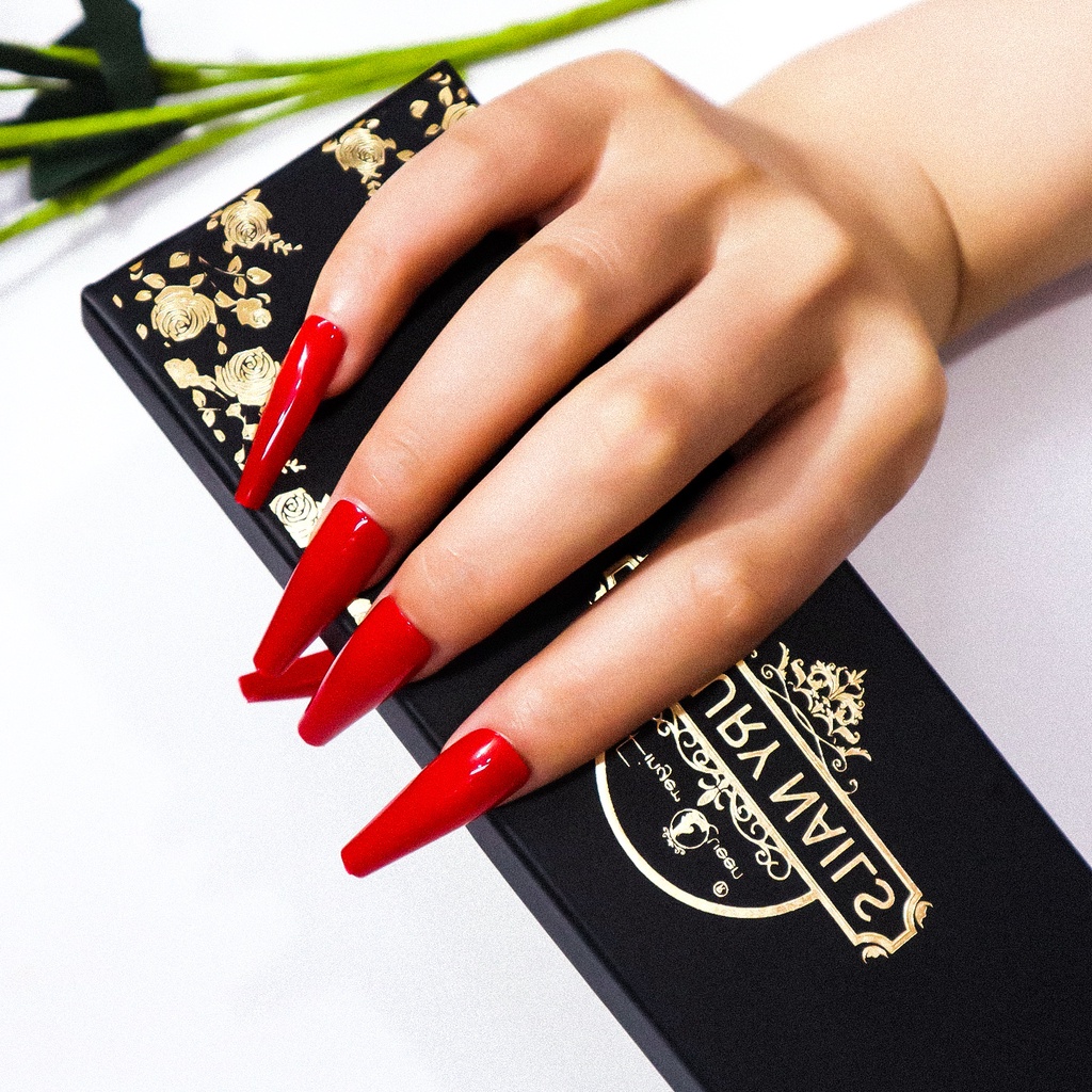 [Hàng mới về] Hộp 100 móng giả thiết kế đơn giản hợp thời trang