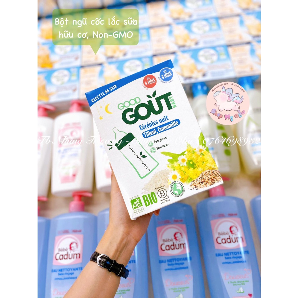 [SHIP AIR] Bột lắc sữa và ăn dặm 2in1 hữu cơ Good Gout cho bé từ 6 tháng 200g - Goodgout Cereals Infants