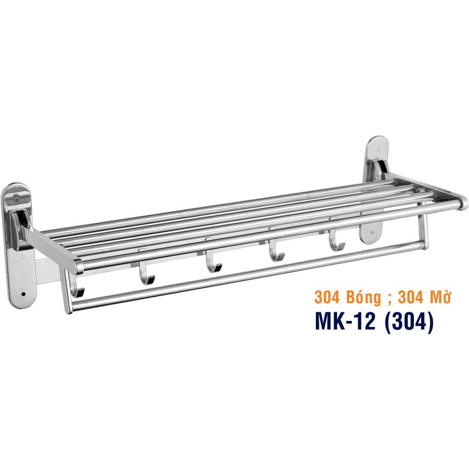 Thanh treo khăn nhà tắm inox 304 cao cấp MK12 - Bảo hành 6 tháng