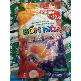 Kẹo 4 mùa bịch lớn 650gr / kẹo trái cây 4 mùa