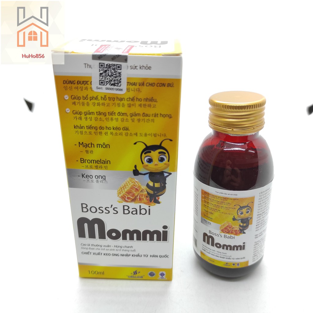 Siro Boss's Babi Mommi - Giúp Bổ Phế - Chai 100ml